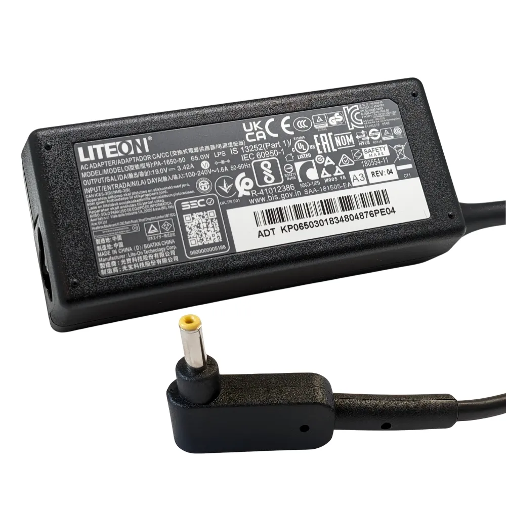 Acer 65W, 19V 3.42, 3mm, Black
