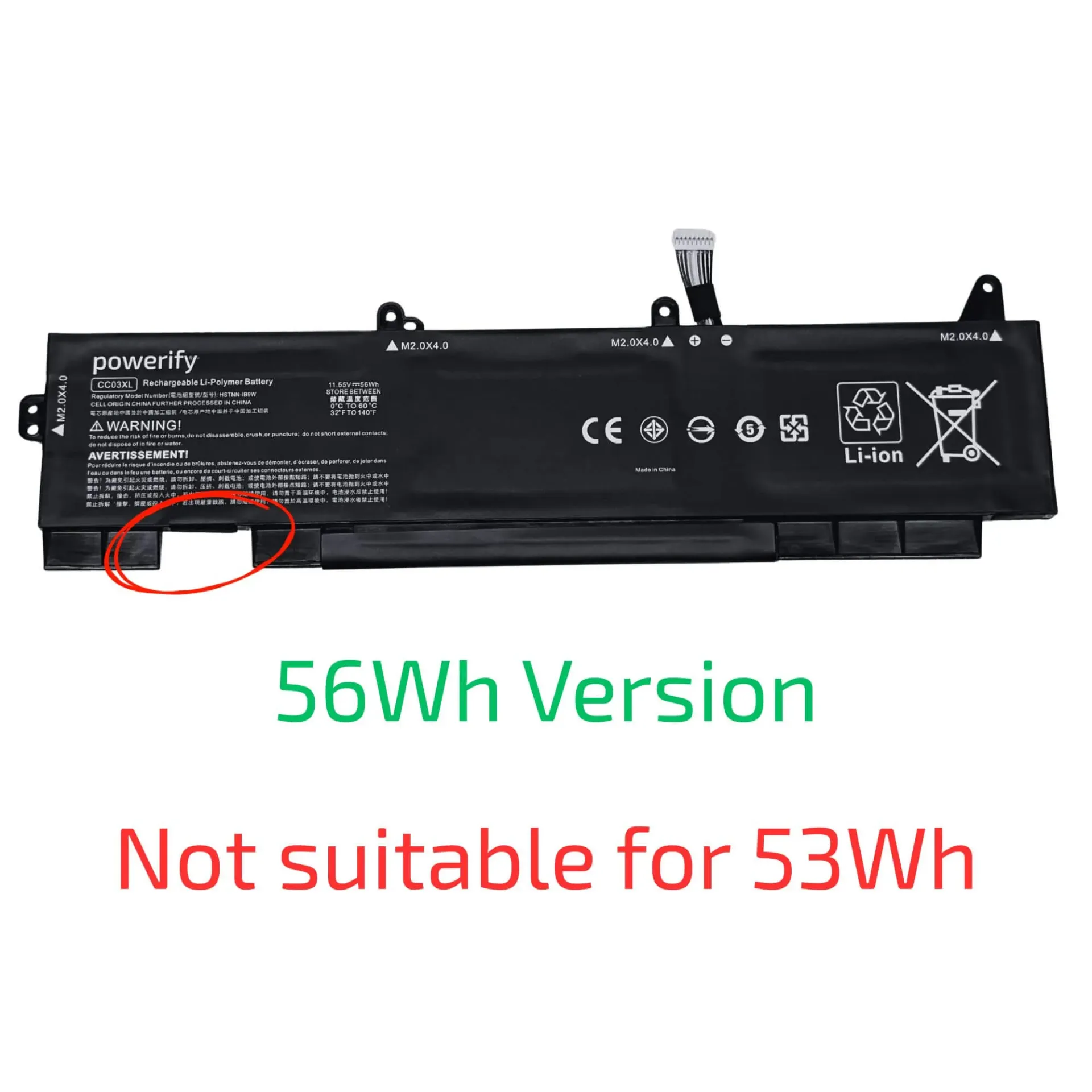 [BH850G7] EliteBook 850 G7 G8, 11.55V, 56Wh, CC03XL