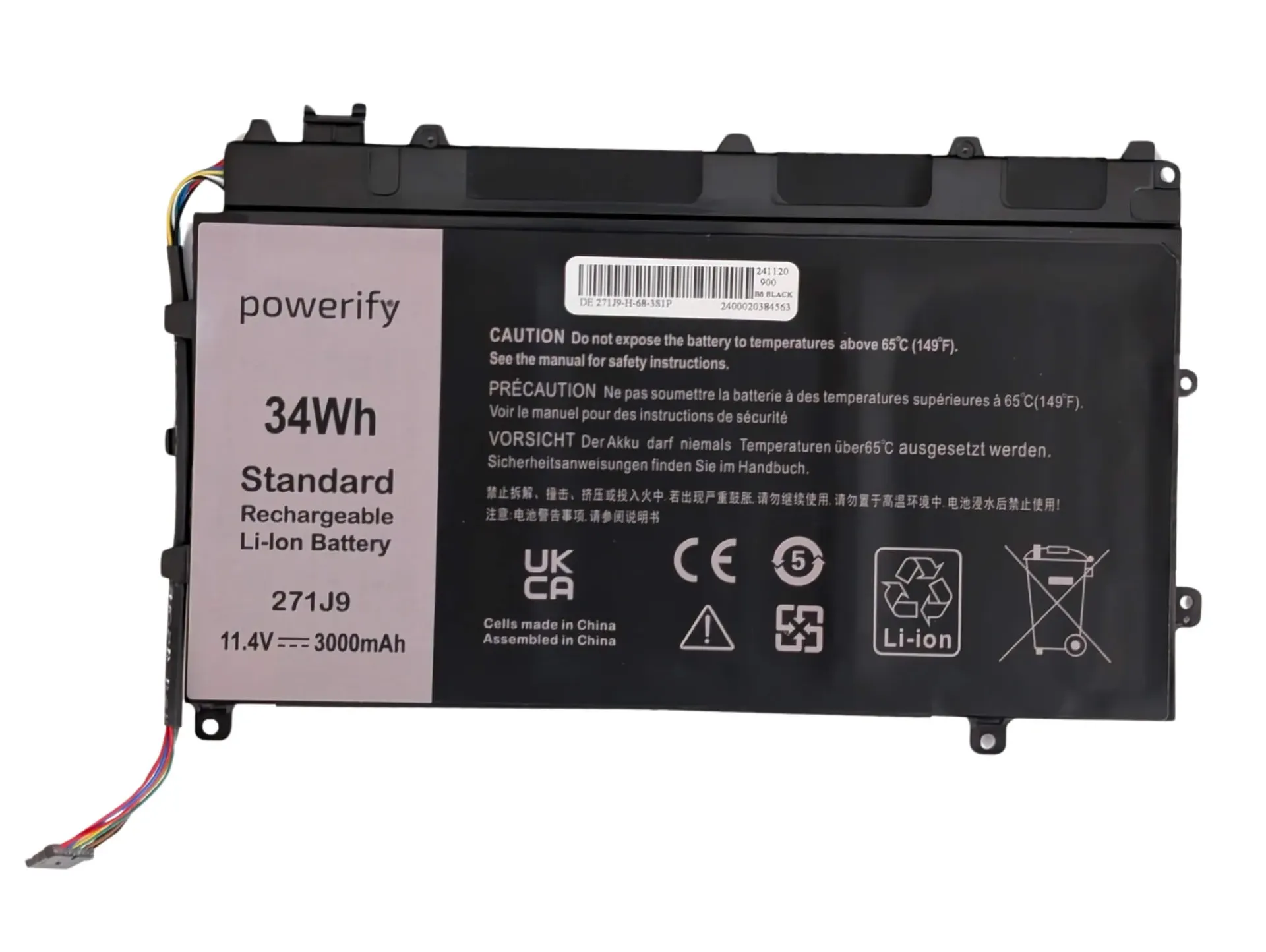 [BD7350] Latitude 7350, 11.4V, 34Wh, 271J9