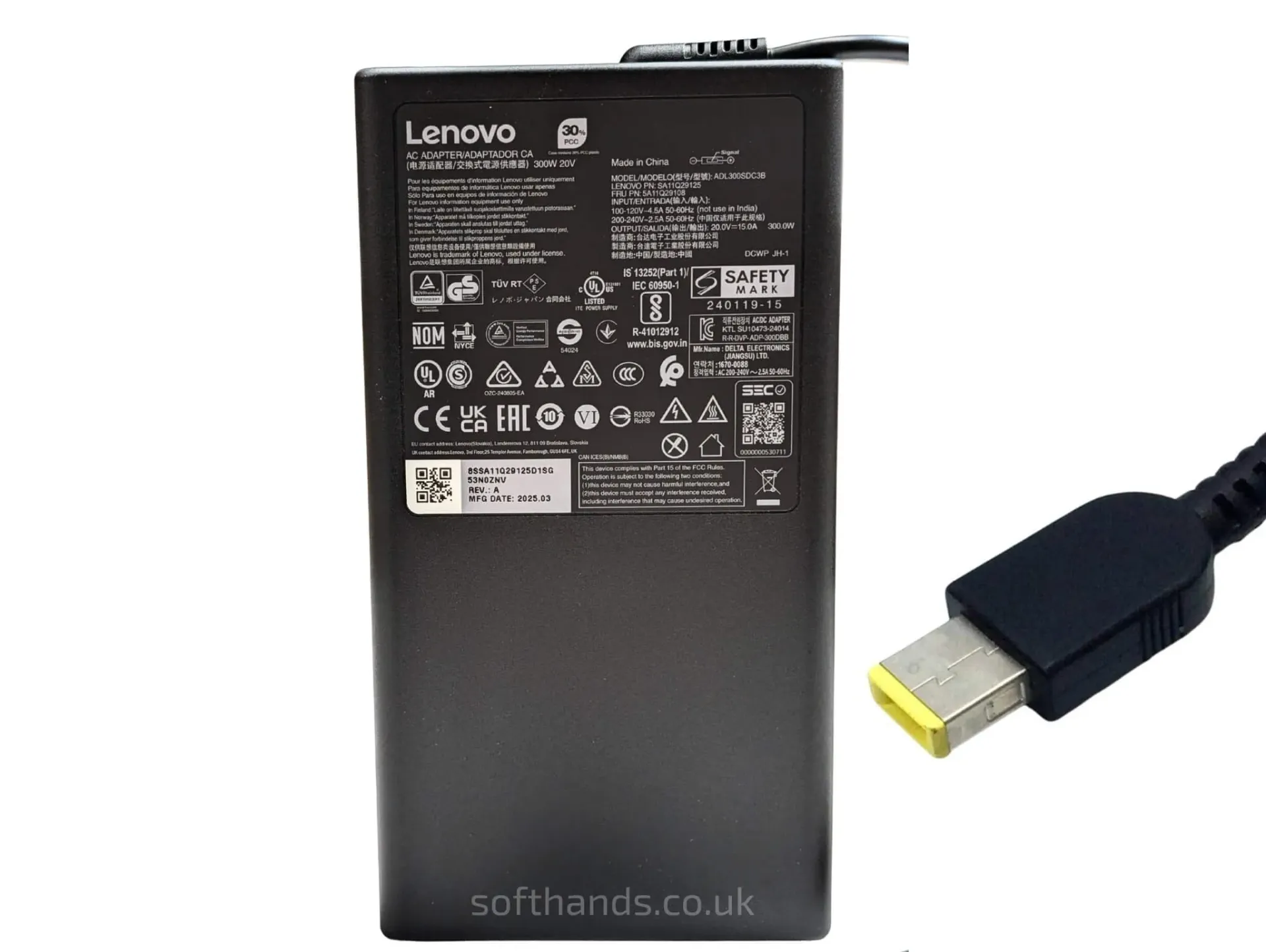 [CL300U] Lenovo 300W, 20V 15A, Rectangle