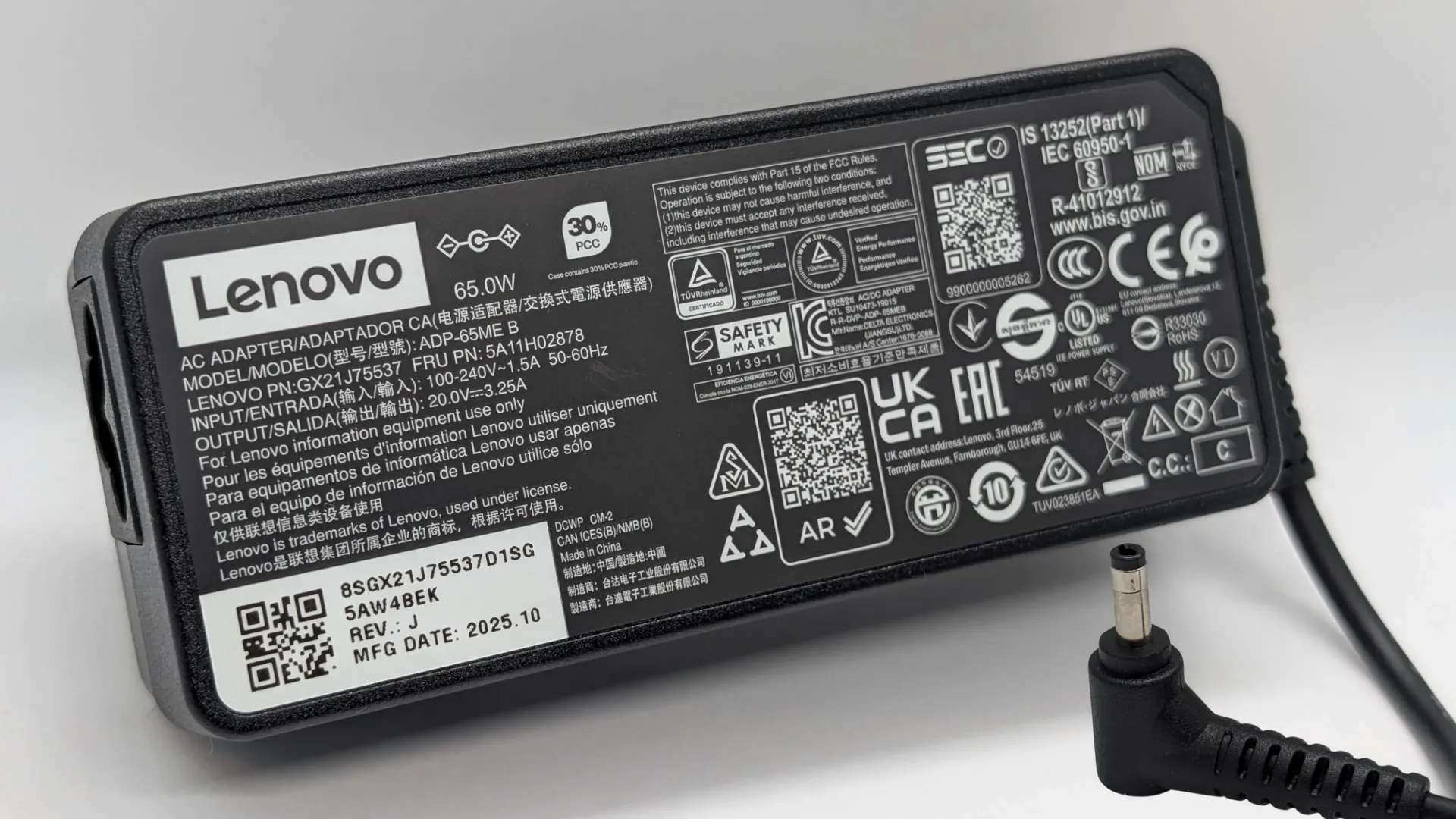 [CL64] Lenovo 65W, 20v 3.25a, 4mm