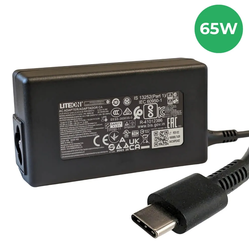 [CC6C] Liteon 65W USB-C Adapter, PD, PA-1650-58LT