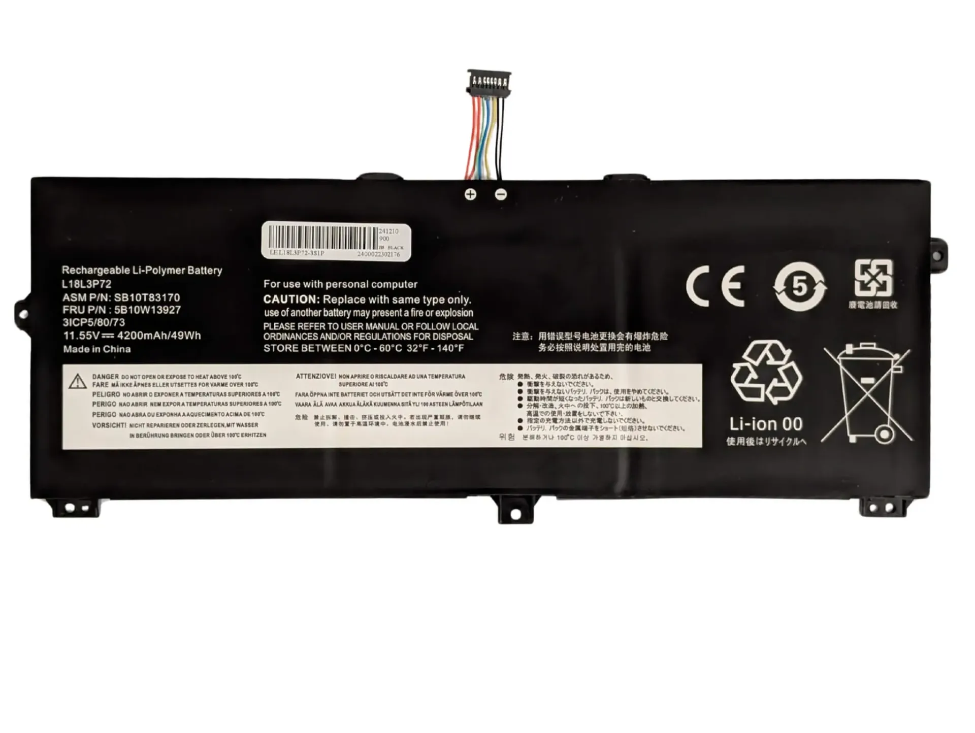 [BLX390] ThinkPad Yoga X13 X390, 11.5V, 49Wh, L18L3P72