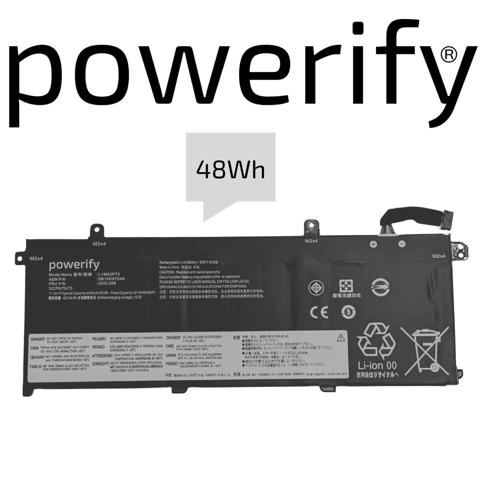 ThinkPad T490 T495  T14 G1 G2, 48Wh, L18M3P73