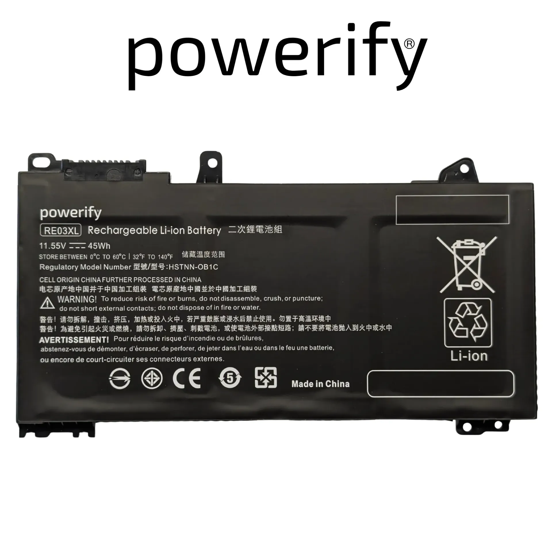 [BHRE03] ProBook 450 G6 G7,11.55v, 45WH, RE03XL