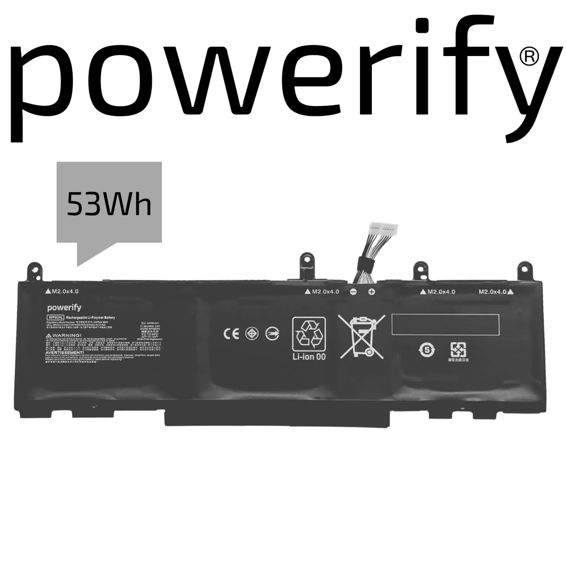 EliteBook 840 845 G9 G10 G11, 11.58v 53Wh, WP03XL