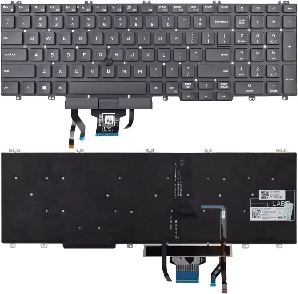Dell Latitude 5501 5510 UK Backlit Keyboard