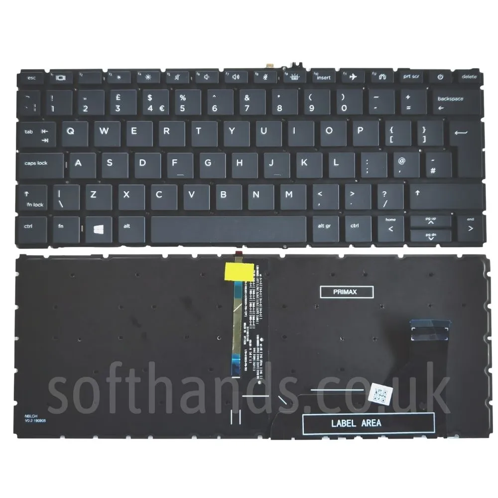 [KH830G7] HP EliteBook 830 G7 G8 UK Keyboard Backlit