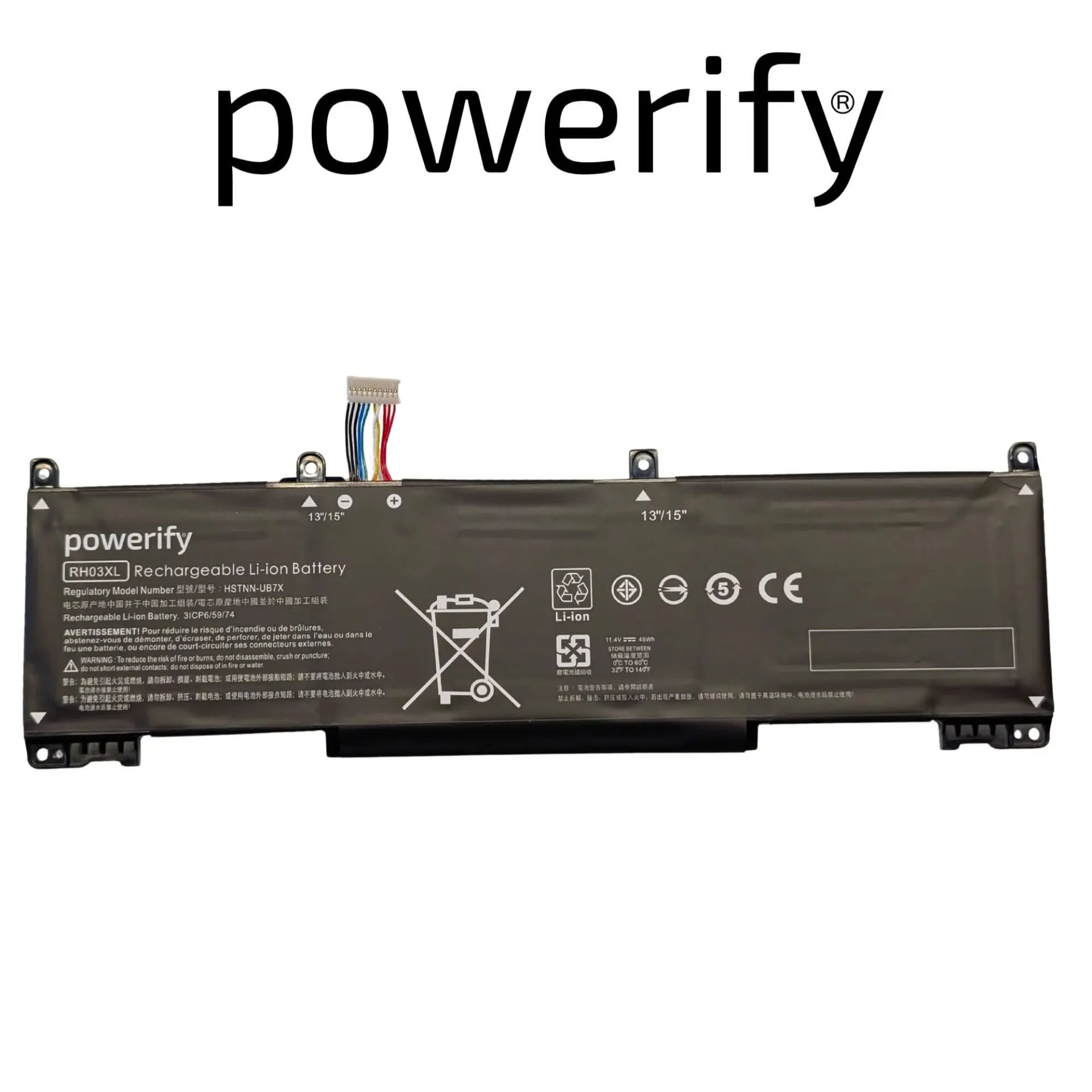 [BH450G8] HP 440 450 640 G8, 11.4v 45Wh, RH03XL