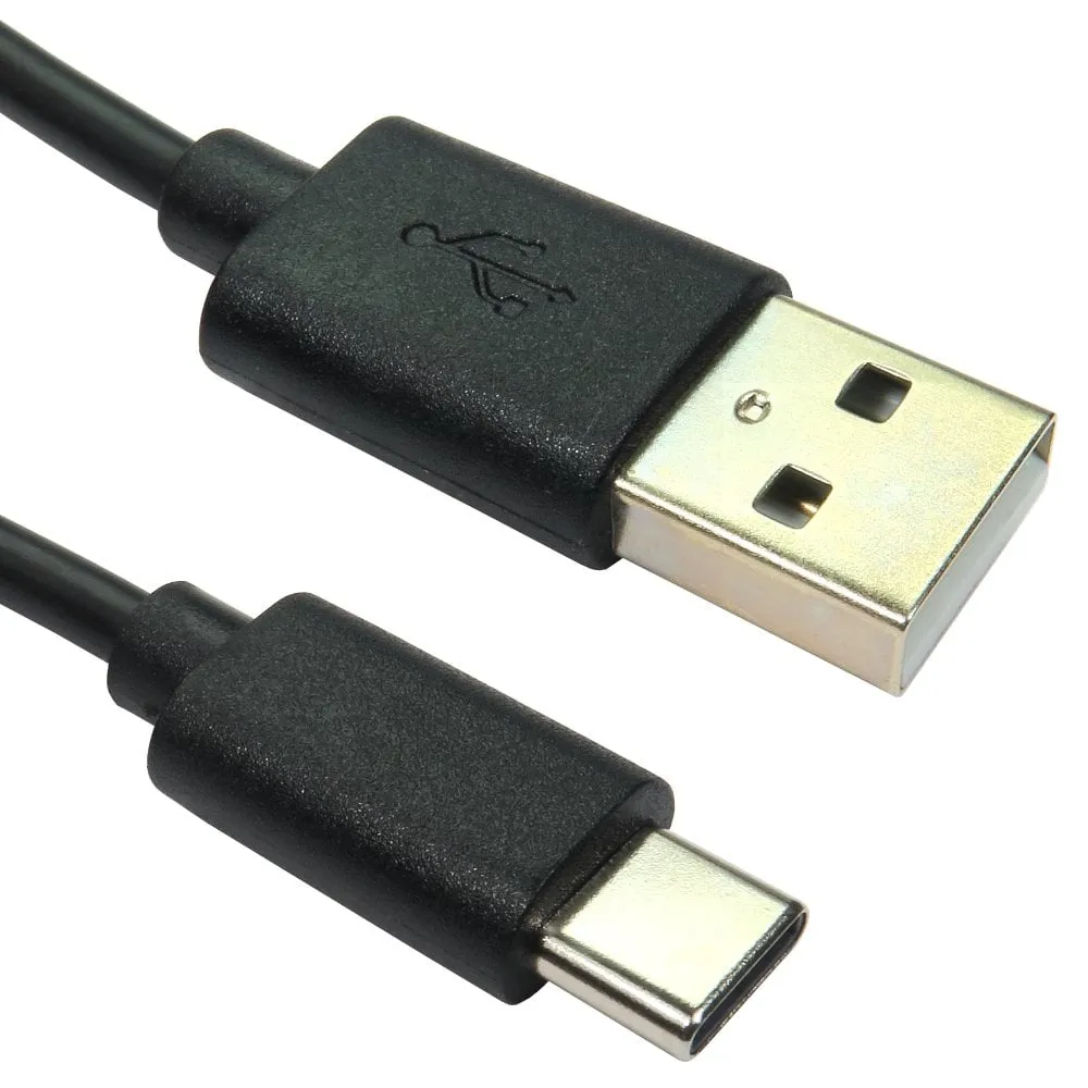 USB-A to C, Black, 1M, Nylon
